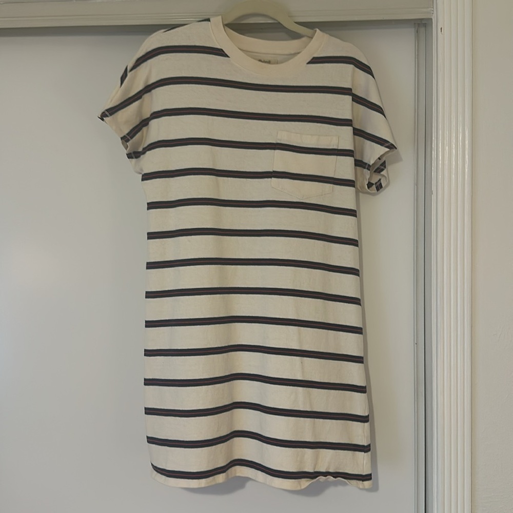 Madewell Striped Pocket T-Shirt Dress - Picture 3 of 5